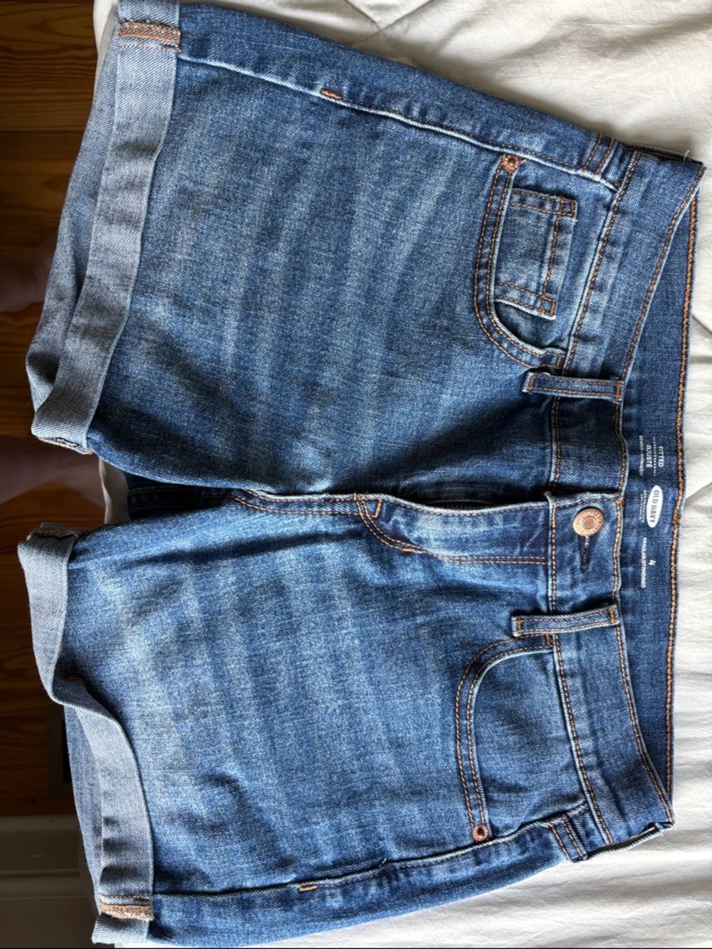 Old Navy Blue Denim Cuffed Women's Shorts
